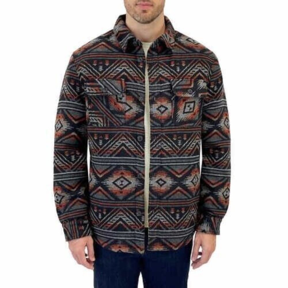 Sherpa Lined Wool Blend Shirt Jacket JACHS - Picture 4 of 6